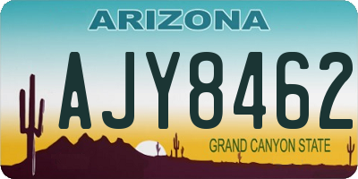 AZ license plate AJY8462