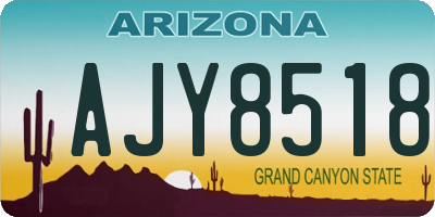 AZ license plate AJY8518