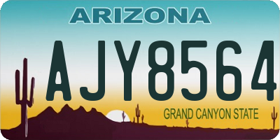 AZ license plate AJY8564