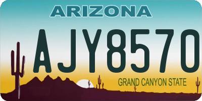 AZ license plate AJY8570