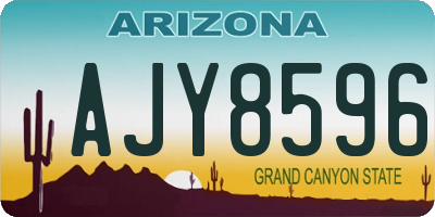 AZ license plate AJY8596