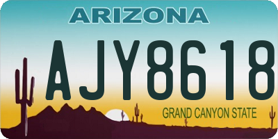 AZ license plate AJY8618