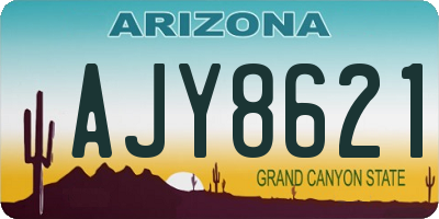 AZ license plate AJY8621
