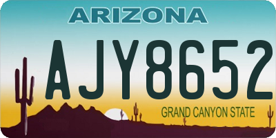 AZ license plate AJY8652