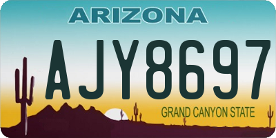 AZ license plate AJY8697