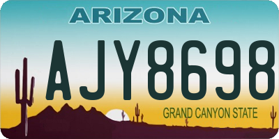 AZ license plate AJY8698