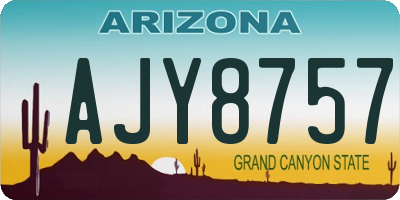 AZ license plate AJY8757