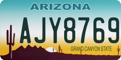 AZ license plate AJY8769