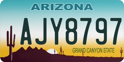 AZ license plate AJY8797
