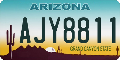 AZ license plate AJY8811