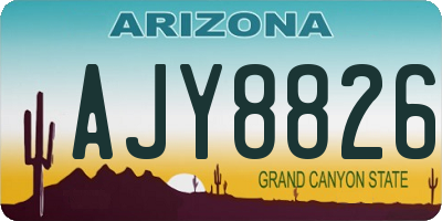AZ license plate AJY8826