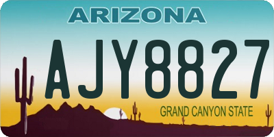 AZ license plate AJY8827