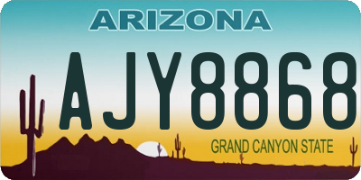 AZ license plate AJY8868