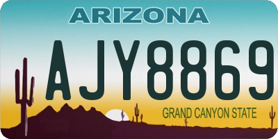AZ license plate AJY8869