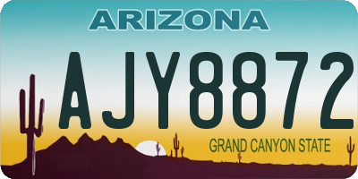 AZ license plate AJY8872