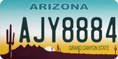 AZ license plate AJY8884