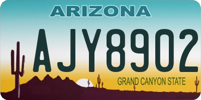 AZ license plate AJY8902