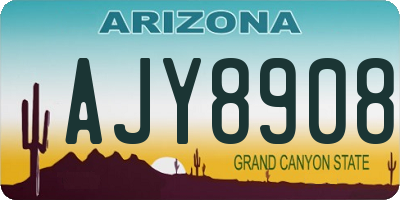 AZ license plate AJY8908