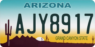 AZ license plate AJY8917