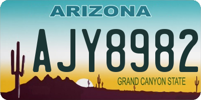AZ license plate AJY8982