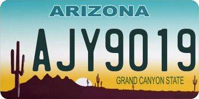 AZ license plate AJY9019