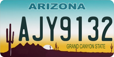 AZ license plate AJY9132