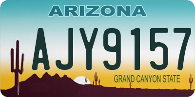 AZ license plate AJY9157