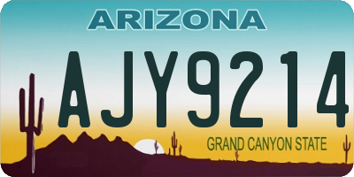 AZ license plate AJY9214