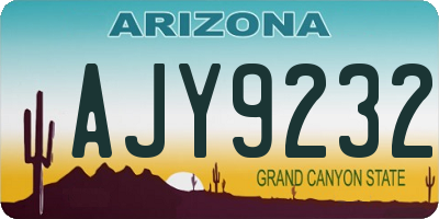AZ license plate AJY9232