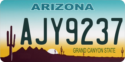 AZ license plate AJY9237