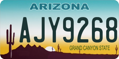 AZ license plate AJY9268