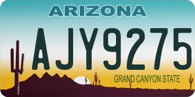 AZ license plate AJY9275