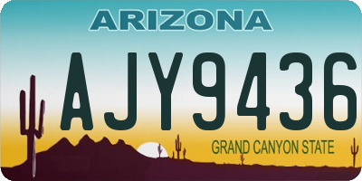 AZ license plate AJY9436
