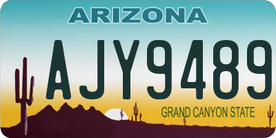AZ license plate AJY9489