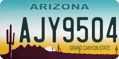 AZ license plate AJY9504