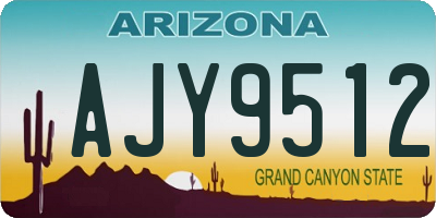 AZ license plate AJY9512