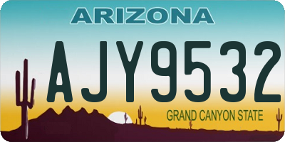 AZ license plate AJY9532
