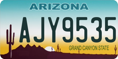 AZ license plate AJY9535