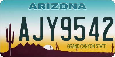 AZ license plate AJY9542