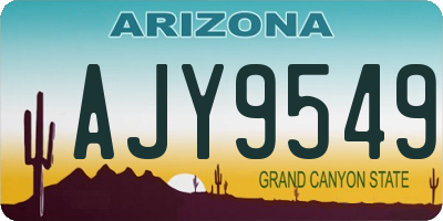 AZ license plate AJY9549
