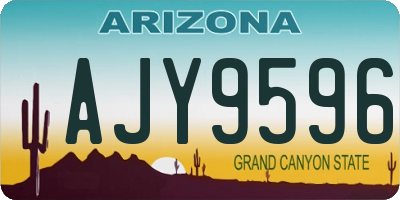 AZ license plate AJY9596