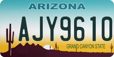 AZ license plate AJY9610