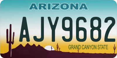 AZ license plate AJY9682