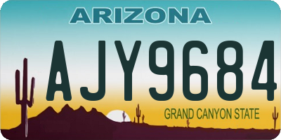 AZ license plate AJY9684