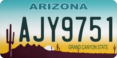 AZ license plate AJY9751