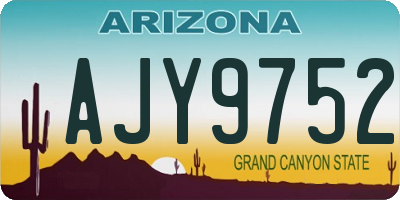 AZ license plate AJY9752