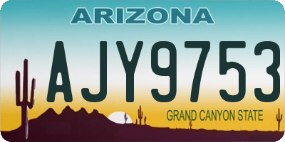 AZ license plate AJY9753