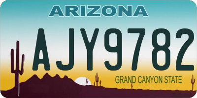 AZ license plate AJY9782