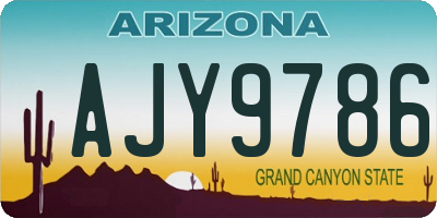 AZ license plate AJY9786