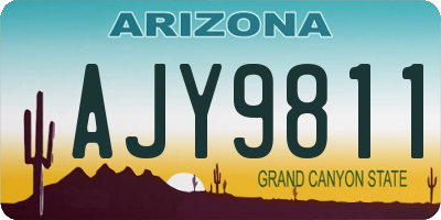 AZ license plate AJY9811